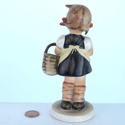 1940's TMK2 Hummel Incised Bee mark Girl with basket 5 7/8" - Estate Fresh Austin