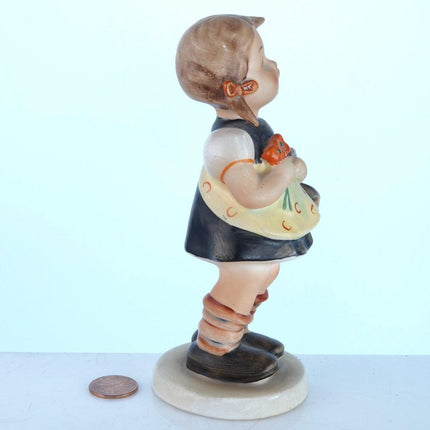 1940's TMK2 Hummel Incised Bee mark Girl with basket 5 7/8" - Estate Fresh Austin