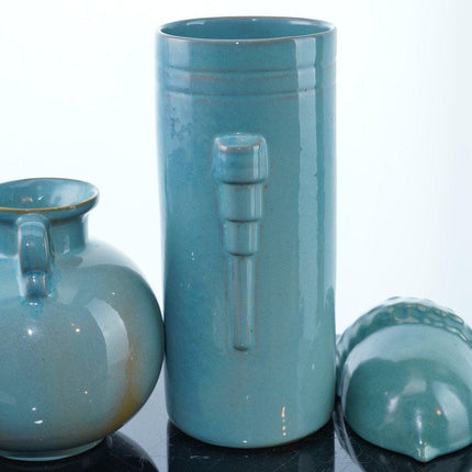 1940's/50's Frankoma Ada Clay Turquoise Blue collection - Estate Fresh Austin