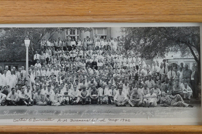 1942 Texas A&M Fireman's School Original photograph Aggie School for Firemen - Estate Fresh Austin