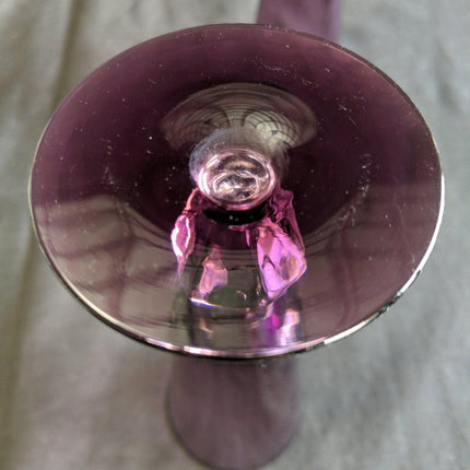 1950's Bryce 664 Amethyst Clear Diamond Stem (8) 6.25" x 2 1/8" wide at rim. - Estate Fresh Austin