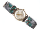 1950's Bulova 23 Jewel Automatic Wristwatch with period native american Sterling - Estate Fresh Austin