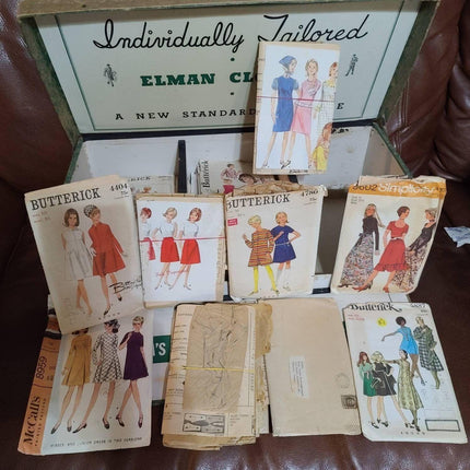 1950's Elman Clothes Vintage Sewing Pattern Display with Butterick/McCall's Dres - Estate Fresh Austin