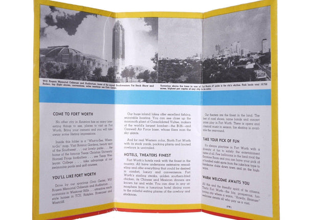 1950's Ft Worth Texas Visitors guide Gay and Friendly - Estate Fresh Austin