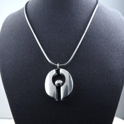 1950's Kupittaan Kulta Elis Kauppi Modernist Scandinavian sterling silver penda - Estate Fresh Austin