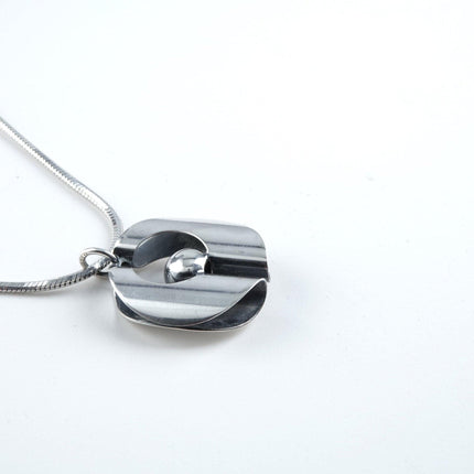 1950's Kupittaan Kulta Elis Kauppi Modernist Scandinavian sterling silver penda - Estate Fresh Austin