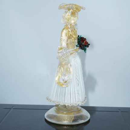 1950's Large Barovier and Toso Murano Woman with Bouquet figure - Estate Fresh Austin