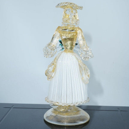 1950's Large Barovier and Toso Murano Woman with Bouquet figure - Estate Fresh Austin