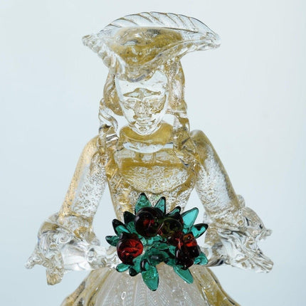 1950's Large Barovier and Toso Murano Woman with Bouquet figure - Estate Fresh Austin