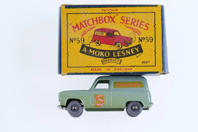 1950's Moko Lesney Matchbox 59 Ford Singer sewing machines van with box - Estate Fresh Austin