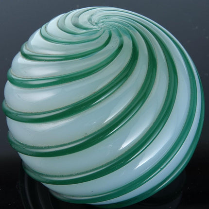 1950's Seguso Alabastro Art Glass Green and Opalescent Swirled Art Deco Paperwei - Estate Fresh Austin