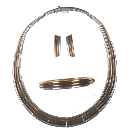 1950's Sterling Mixed Metals Los Castillo Jewelry set - Estate Fresh Austin