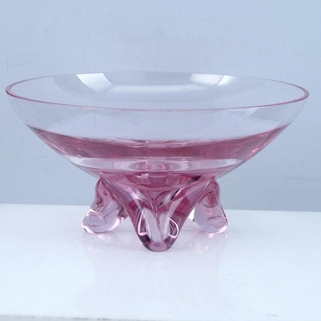 1950's Tiffin 17430 Wistaria Swedish Optic Footed Bowl - Estate Fresh Austin