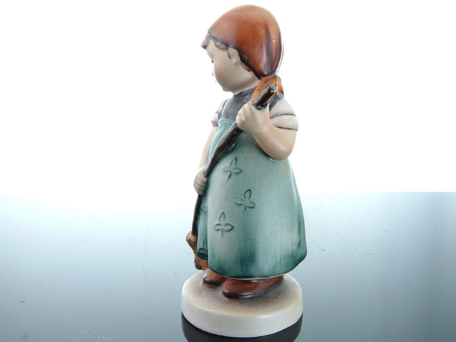 1950's Tmk2 Hummel Full Bee 5" tall girl with broom - Estate Fresh Austin