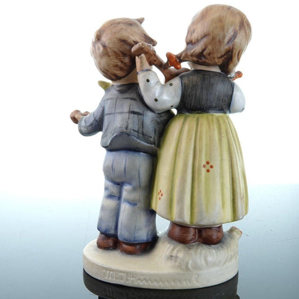 1950's Tmk2 Hummel Full Bee 5.25" tall boy and girl playing string instruments - Estate Fresh Austin