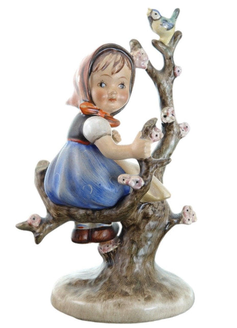 1950's Tmk2 Hummel Full Bee 6 3/8" tall Girl climbing tree - Estate Fresh Austin