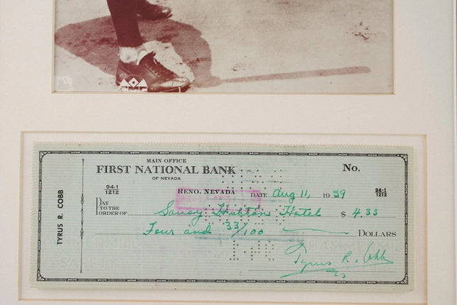 1959 Ty Cobb Autograph PSA/DNA Baseball Signed check - Estate Fresh Austin