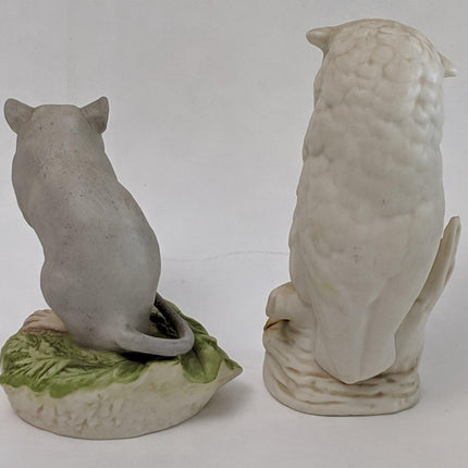 1960's Cybis Porcelain Owl and Mouse Figures - Estate Fresh Austin