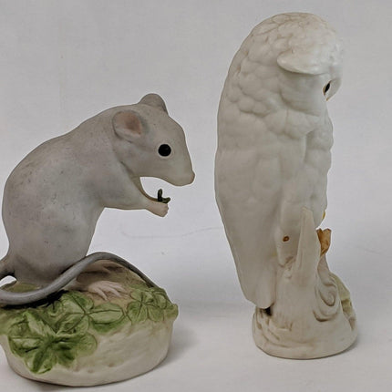 1960's Cybis Porcelain Owl and Mouse Figures - Estate Fresh Austin