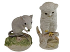 1960's Cybis Porcelain Owl and Mouse Figures - Estate Fresh Austin
