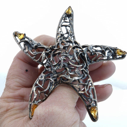 1960's JoAnn Dalsheim Huge Starfish Brooch pin - Estate Fresh Austin