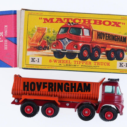 1960's Matchbox King Size K - 1 8 - Wheel Tipper Truck in box - Estate Fresh Austin