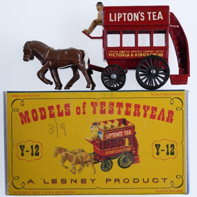 1960's Matchbox Y - 12 Models of Yesteryear Horse Bus Lipton's Tea - Estate Fresh Austin