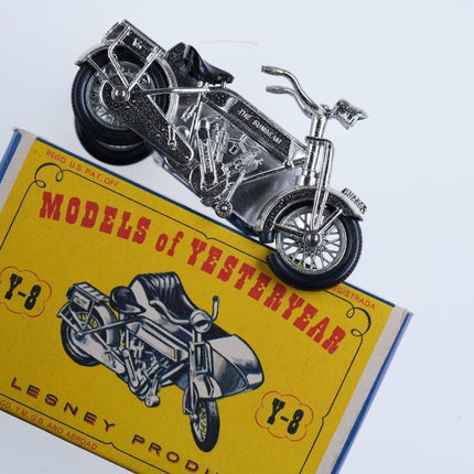 1960's Matchbox Y - 8 Models of Yesteryear 1914 Sunbeam Motor Cycle in Box - Estate Fresh Austin