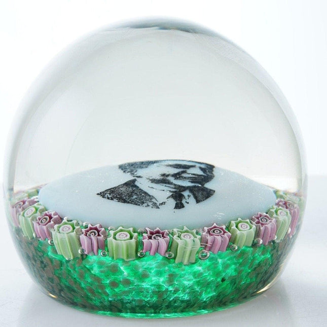 1960's Murano JFK Paperweight John F Kennedy President - Estate Fresh Austin