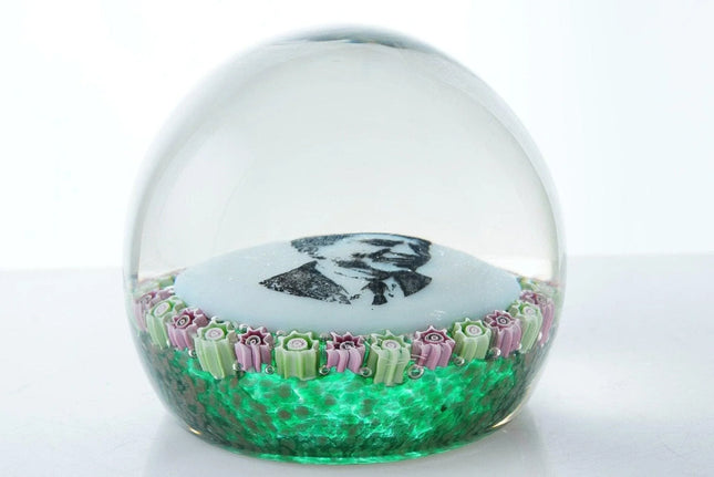 1960's Murano JFK Paperweight John F Kennedy President - Estate Fresh Austin
