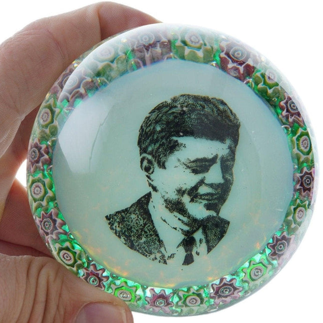 1960's Murano JFK Paperweight John F Kennedy President - Estate Fresh Austin