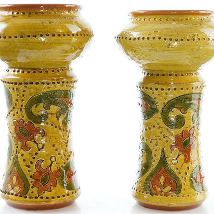 1960's Rosenthal Netter Bitossi Candlesticks in yellow - Estate Fresh Austin