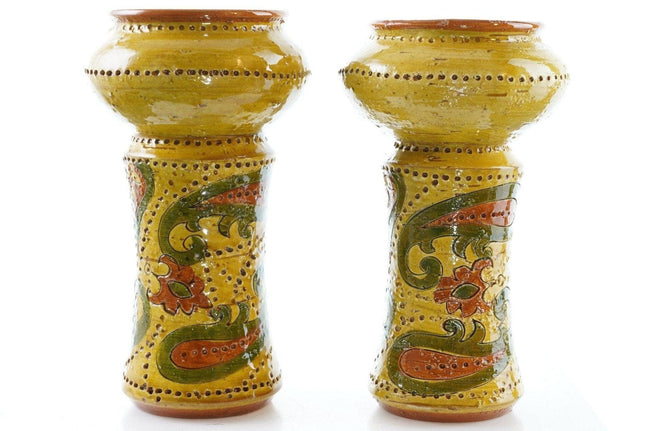 1960's Rosenthal Netter Bitossi Candlesticks in yellow - Estate Fresh Austin