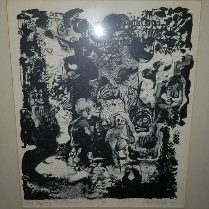 1961 Bob Click "The Flying Dutchman" Mid Century Lithograph 7/10 - Estate Fresh Austin