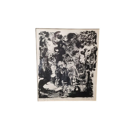 1961 Bob Click "The Flying Dutchman" Mid Century Lithograph 7/10 - Estate Fresh Austin