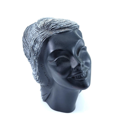 1967 Hawaiian Black Coral Bust by Frank Schirman - Estate Fresh Austin