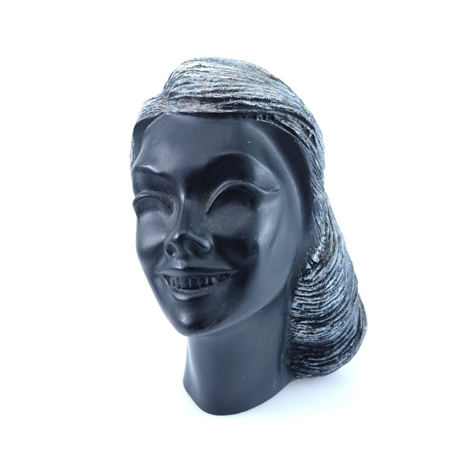 1967 Hawaiian Black Coral Bust by Frank Schirman - Estate Fresh Austin