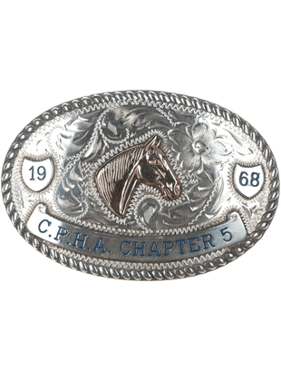 1968 Diablo Sterling/10k CPHA Chapter 5 Trophy belt buckle - Estate Fresh Austin