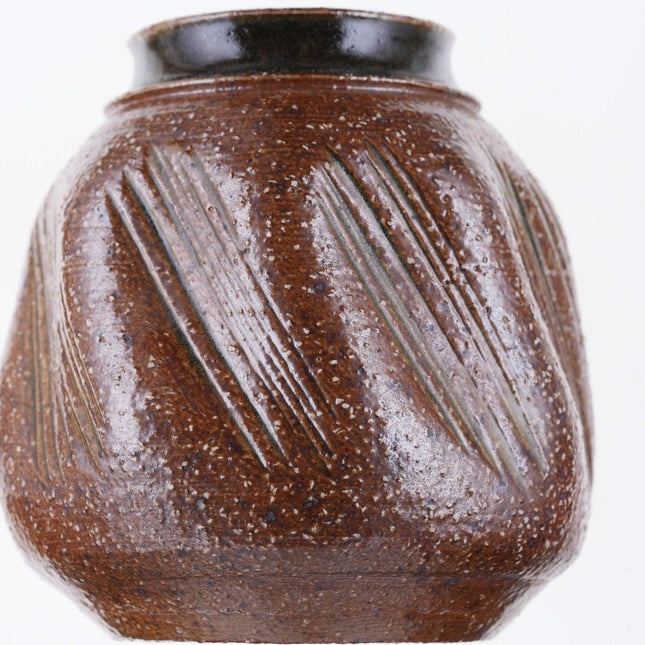 1970 Salt Glazed Studio Pottery Vase - Estate Fresh Austin