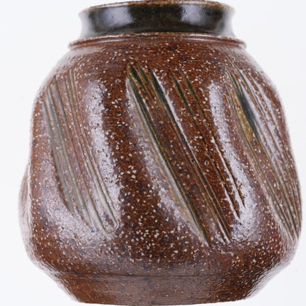 1970 Salt Glazed Studio Pottery Vase - Estate Fresh Austin