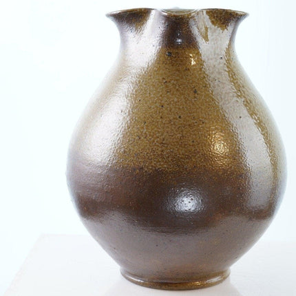 1970's Jugtown Pitcher Blue Decorated Salt Glazed stoneware pitcher - Estate Fresh Austin