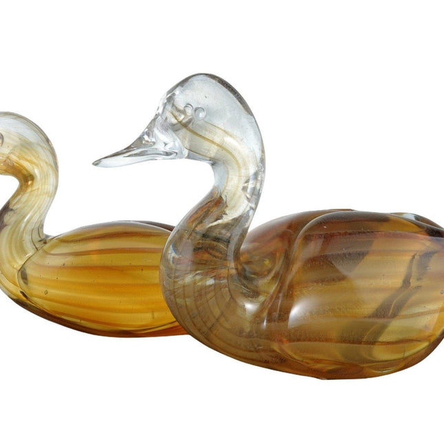 1970's Licio Zanetti Murano Art Glass Ducks - Estate Fresh Austin