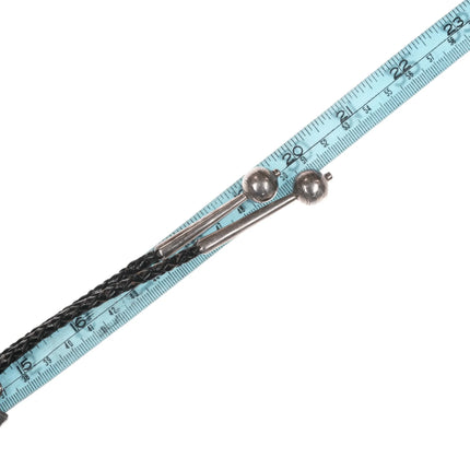 1976 John Coers Cherokee Kachina silver, turquoise, coral Bolo tie/pendant - Estate Fresh Austin