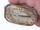 1979 Sterling silver Coulee City Colorado Skeet Shooting Trophy belt buckle HOA - Estate Fresh Austin