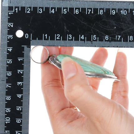 1980's Carlos Eagle Navajo sterling turquoise corn row pendant - Estate Fresh Austin