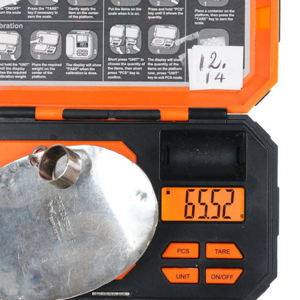 1980's Carlos Eagle Navajo sterling turquoise corn row pendant - Estate Fresh Austin