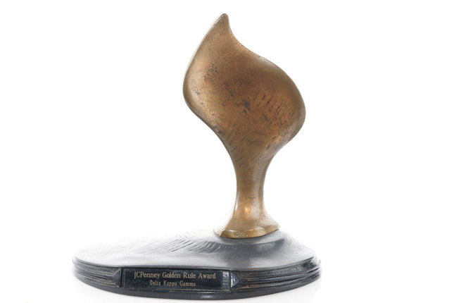 1980's Greg Wyatt Bronze Delta Kappa Gamma Golden Rule Award from JC Penney - Estate Fresh Austin