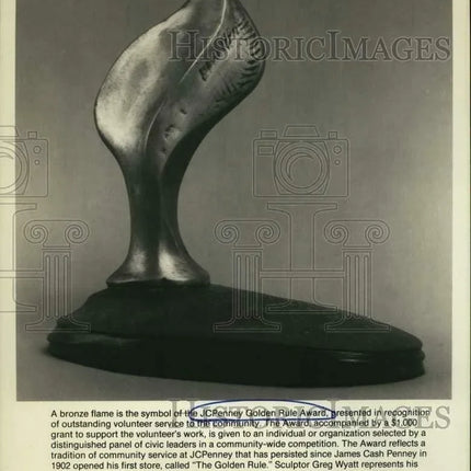 1980's Greg Wyatt Bronze Delta Kappa Gamma Golden Rule Award from JC Penney - Estate Fresh Austin
