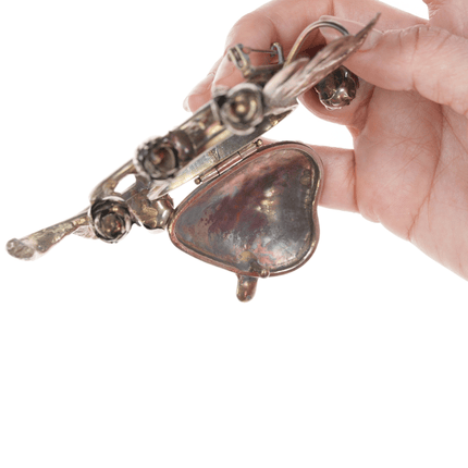 1980's Judith Roberts Coleccion Mixed metals reliquary pendant/pin/ornament - Estate Fresh Austin