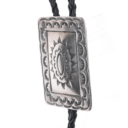 1980's Native American stamped sterling bolo tie - Estate Fresh Austin